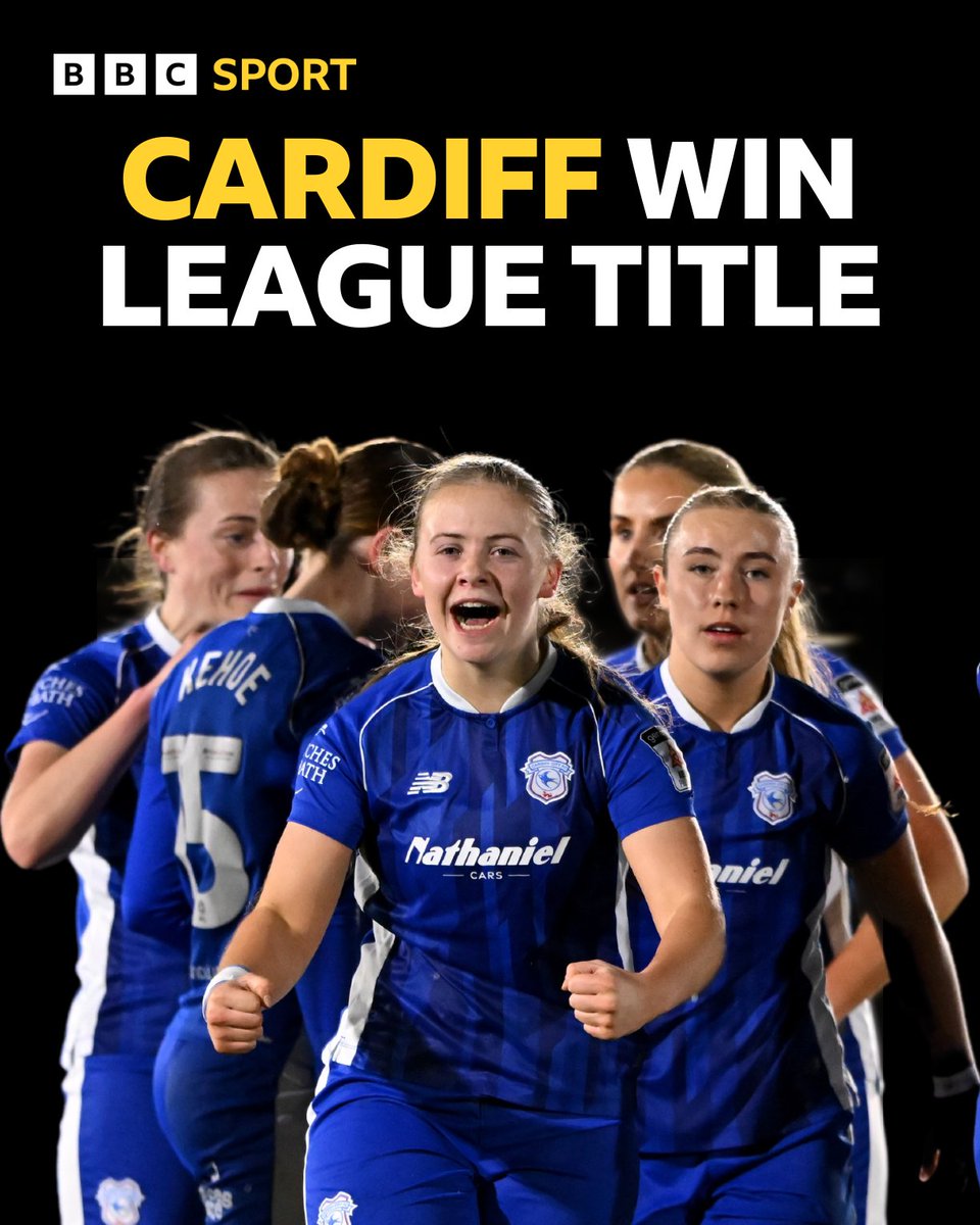 Adran Premier champions! 🏆 Cardiff City beat Swansea City 4-0 to claim back-to-back Genero Adran Premier titles ⚽ #BBCFootball