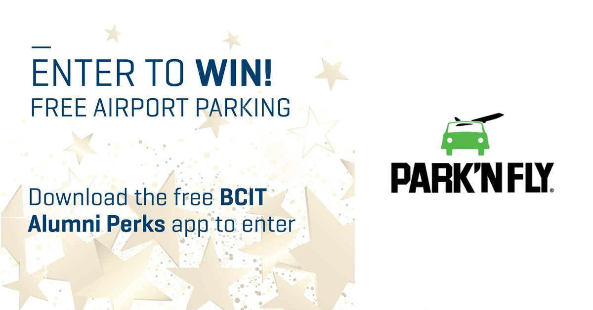 CONTEST ALERT 🛫 Time to get away! Enter to win one of three 4-day valet airport parking vouchers worth $128 each from BCIT Alumni Perks partner Park’N Fly. Download the Perks app to enter by Apr 14, 2024. Learn more: bcit.alumni-perks.com/contests.php @ParkNFlyCA