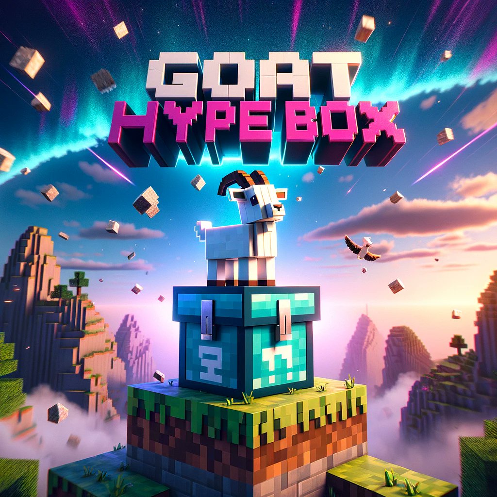 PlayMinecadia's tweet photo. The limited-time GOAT HYPEBOX has officially been released on the Factions Pirate Realm! 🐐

In celebration, we'll be giving away the following: 
🐐6x HEART HYPEBOX
🐐3x HEART HYPEBOX
💰 3,500x Gold

Follow us, Retweet, and Like to enter! https://t.co/XhvhXE0q4I