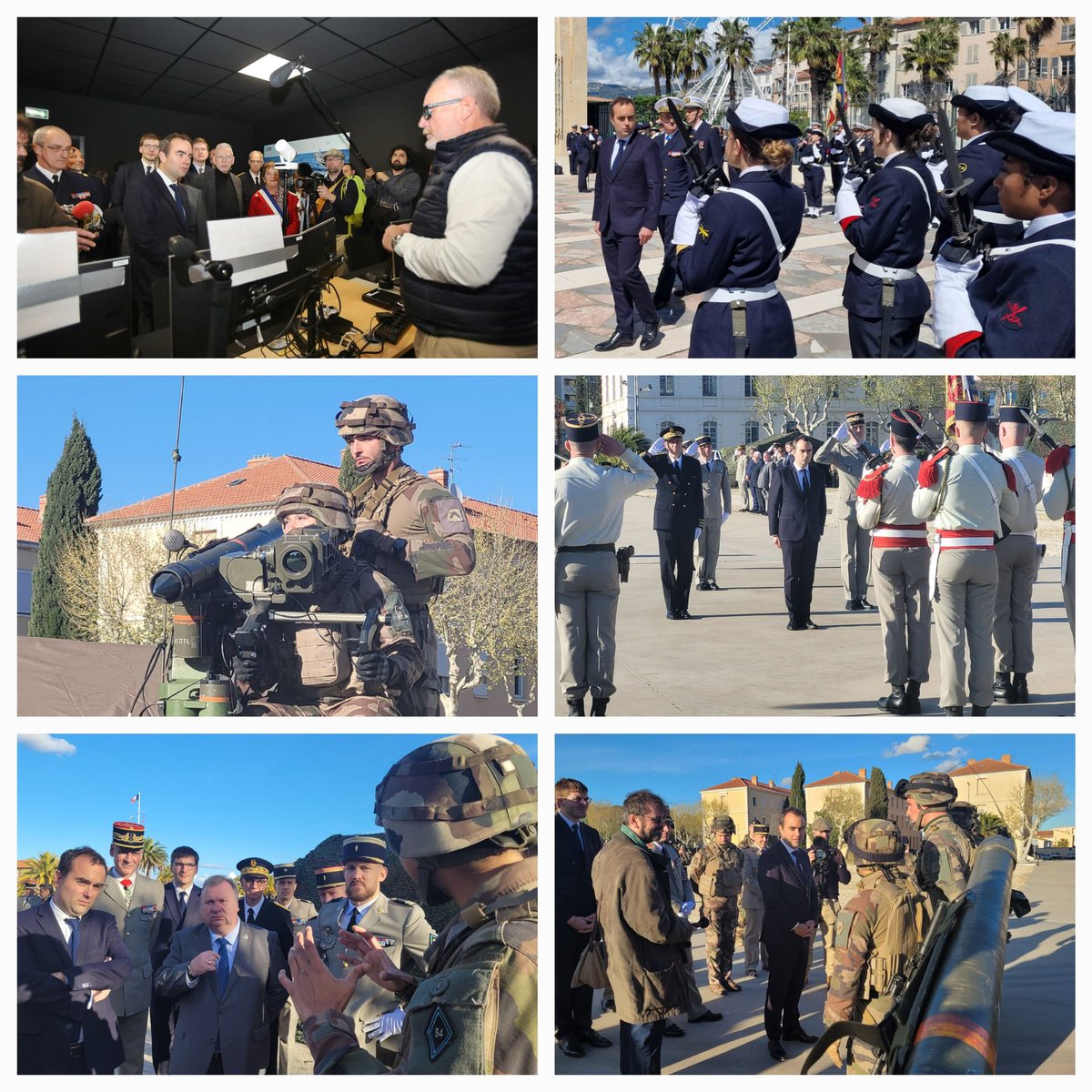#VisiteOfficielle | 🇨🇵 Le ministre des Armées <a href="/SebLecornu/">Sébastien Lecornu</a> était aujourd'hui dans le #Var.
✅ A #LaGarde, il a échangé avec les équipes de l'entreprise Exail spécialisée dans la conception de drones navals.
✅ A #Toulon, le ministre s'est rendu sur la frégate Languedoc au sein de
