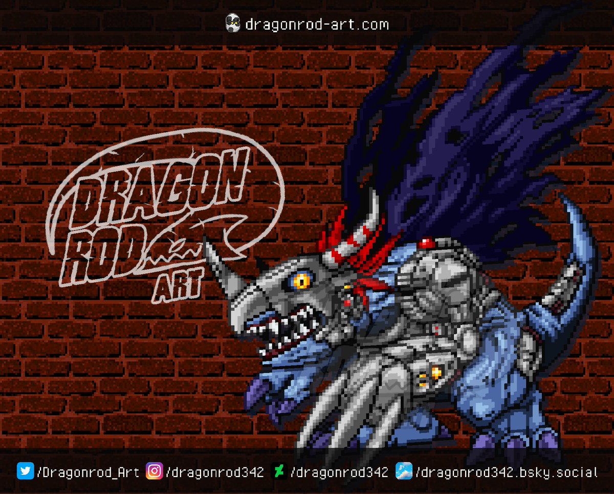 MetalGreymon (Virus)
.
#Digimon #PixelArt