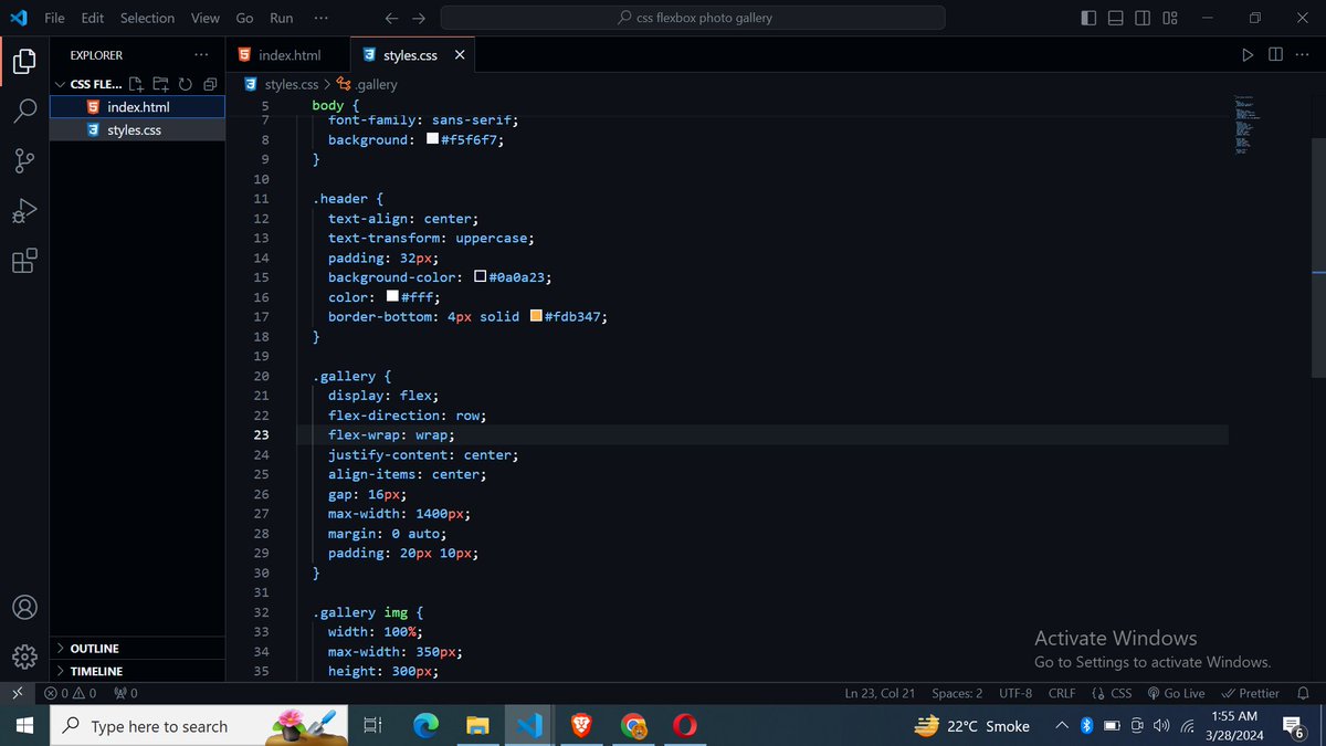 SyntaxSam405's tweet image. Day 08 and 09 of my Journey. Learned and practiced some more CSS Important properties and concepts like CSS Flex Box and much more. Designed a basic web page using CSS Flex Box.
Feeling accomplished! Excited for tomorrow.

#100DaysOfCode 
#CSS 
#webdevelopment