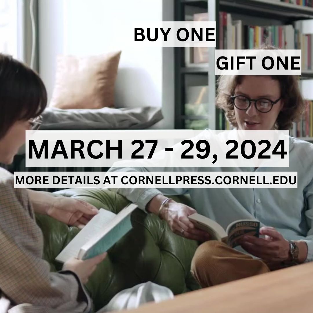 What book are you gifting during our #CUPBuyOneGiftOne #sale?!

When you purchase a book, we'll gift a copy of the same book to a recipient of your choice.

#CornellUniversityPress #CornellPress #BookSale

Learn more: ow.ly/znmX50R2zOe