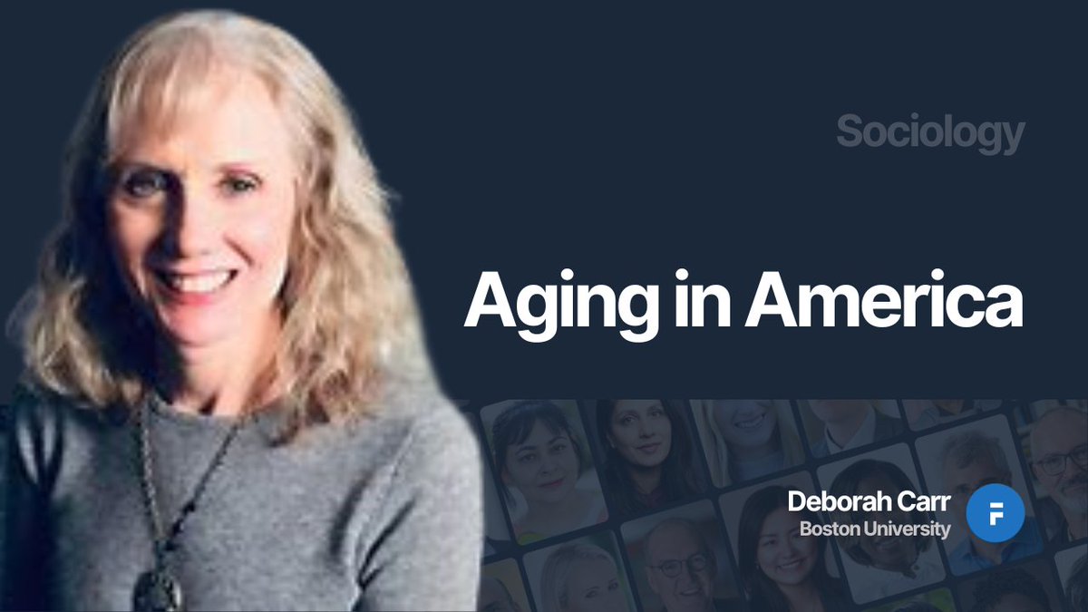 Deborah Carr @DeborahCarr723 @BUsociologydept @BU_Tweets @ucpress paints a vivid, insightful, and current picture of US aging. ▶️ faculti.net/aging-in-ameri… #aging