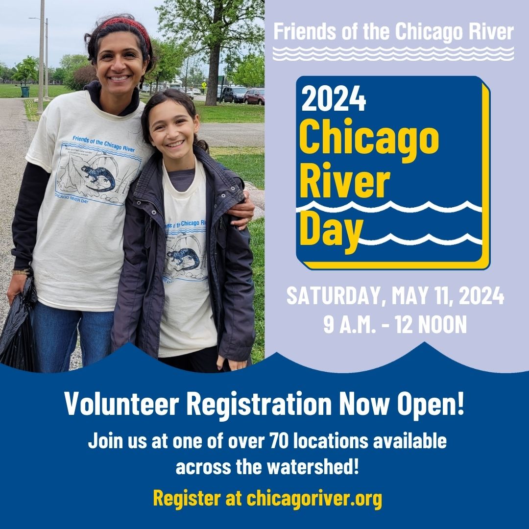 Join us for the 32nd Annual Chicago River Day on Saturday, 5/11. Volunteer to take action by picking up litter at over 75 different locations from Lake County to the Calumet region. Register at chicagoriver.org. #chicagoriver #LitterFree