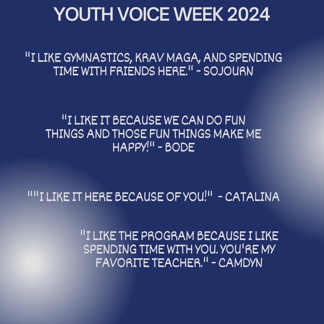 Big thanks to Fort Collins Best After School for sharing these incredible youth quotes with us! Youth are at the heart of quality afterschool and summer learning programs, and their voices deserve to be heard! 🌟👏 #youthvoiceweek @afterschool4all