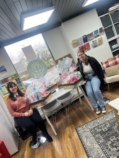 Our fantastic Gina &amp; Rebeckah making a donation of Easter hampers to Daffodil Dreams in Wigan. 

Well done girls :) Keep up the hard work!