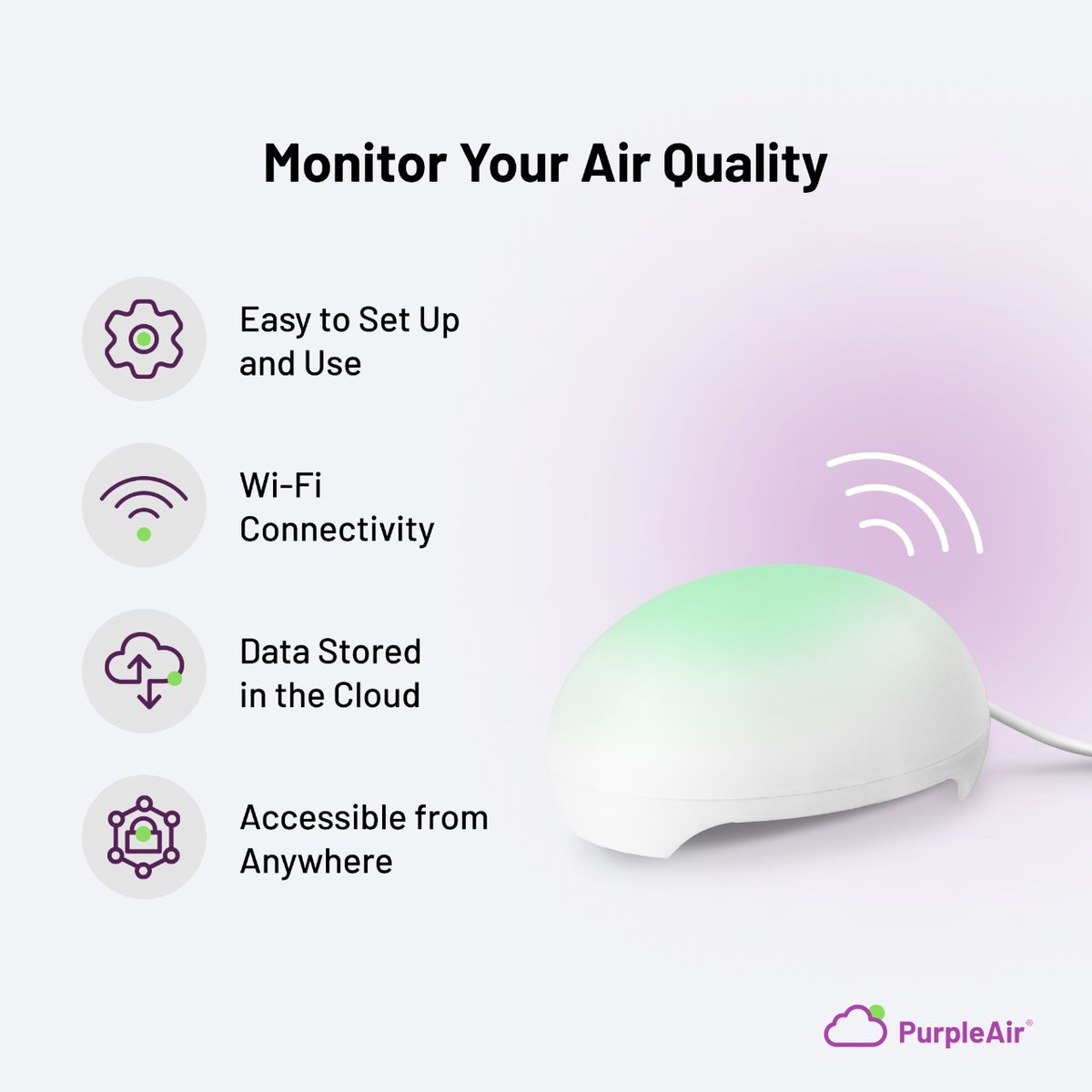 The PurpleAir Touch 🌈✨ Sleek, smart, and user-friendly, the PurpleAir Touch is your partner in creating a safer, cleaner environment for you and your loved ones.  Monitor, analyze, and take control of the air you breathe.  #PurpleAir