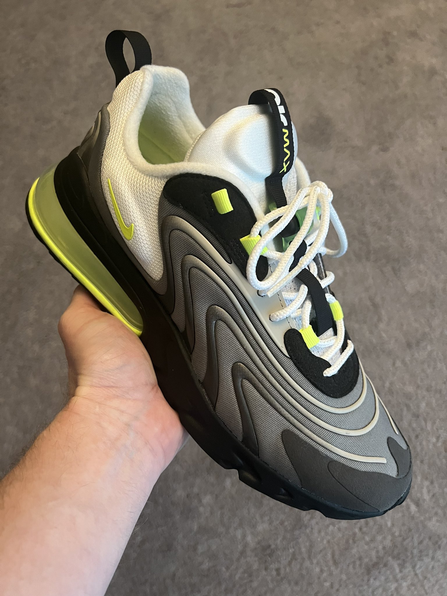BDaly on X AirMaxMonth Day 27 Nike Air Max 270 React Neon Everyone always knows why I bought this sneaker no explanation needed. These actually get a lot of wear. hisexcellence79