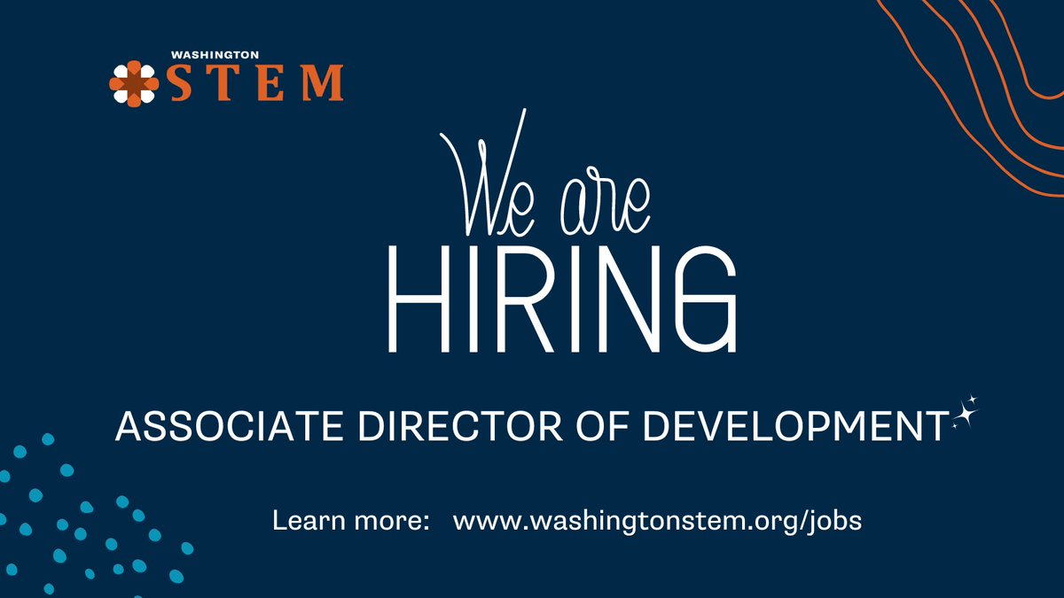 We're #hiring an Associate Director of Development! If you are looking an opportunity to support Washington students through fundraising and join a supportive, people-first organization, this is the job and the team for you! Learn more and apply: bit.ly/3diKrTB