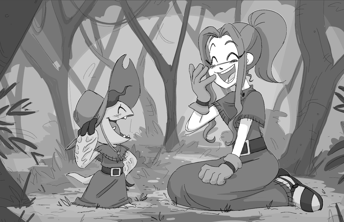 Duckomato's tweet photo. Here's some old digimon art!  Mimi and Palmon https://t.co/wLlVKoJXkM