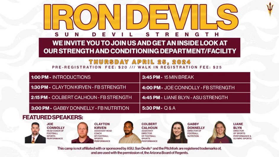 @Coach_Joe28 and his staff dropping knowledge. If you’re a strength coach or a HS Coach, this is one you don’t want to miss. Get at me with any questions!! GO DEVILS 🔱🔱🌵🍊