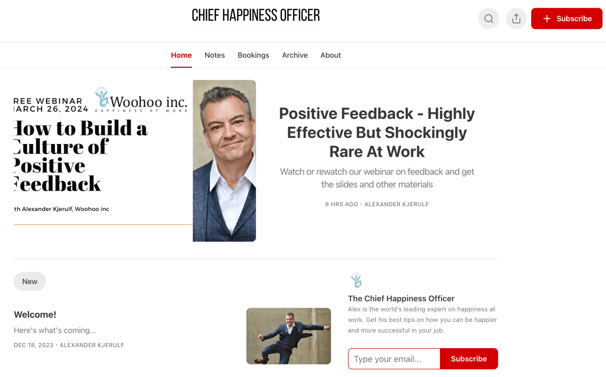Introducing: The Chief Happiness Officer Newsletter dlvr.it/T4jTXQ