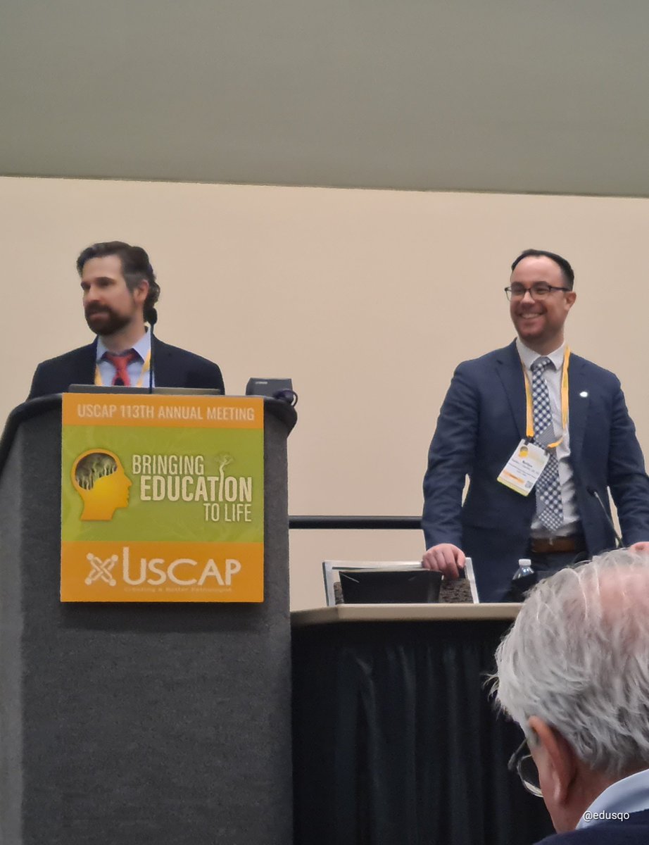 edusqo's tweet photo. Matthew Cecchini @Path_Matt and Charles Quick at #USCAP2022
Seeing the Light: How to Help Medical Students Discover the Hidden Gem of Pathology.
#MedEd at #USCAP2024 @TheUSCAP https://t.co/QOwSJYF4lX