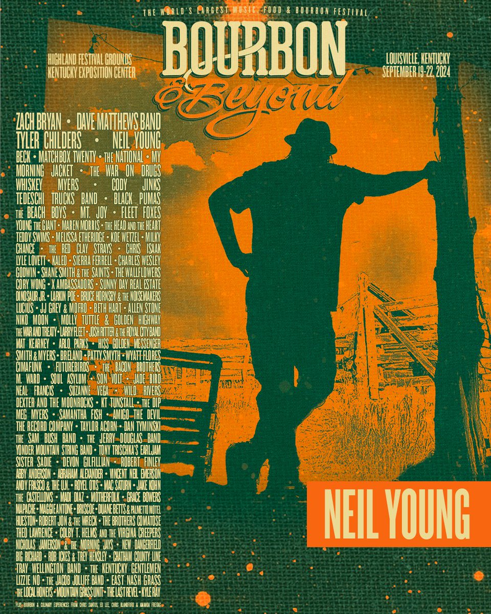 Get ready to witness history at Bourbon & Beyond. For the first time ever...the legendary @Neilyoung will take the stage as our headliner and close out Thursday night in a way that is too good to ever miss. With a career spanning over five decades, multiple Grammy Awards, and a…