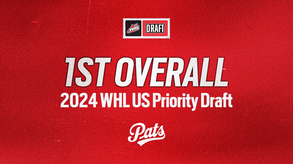 🚨NEWS🚨 The Pats will select first overall in the 2024 WHL U.S. Priority Draft! DETAILS🔗: chl.ca/whl-pats/artic…