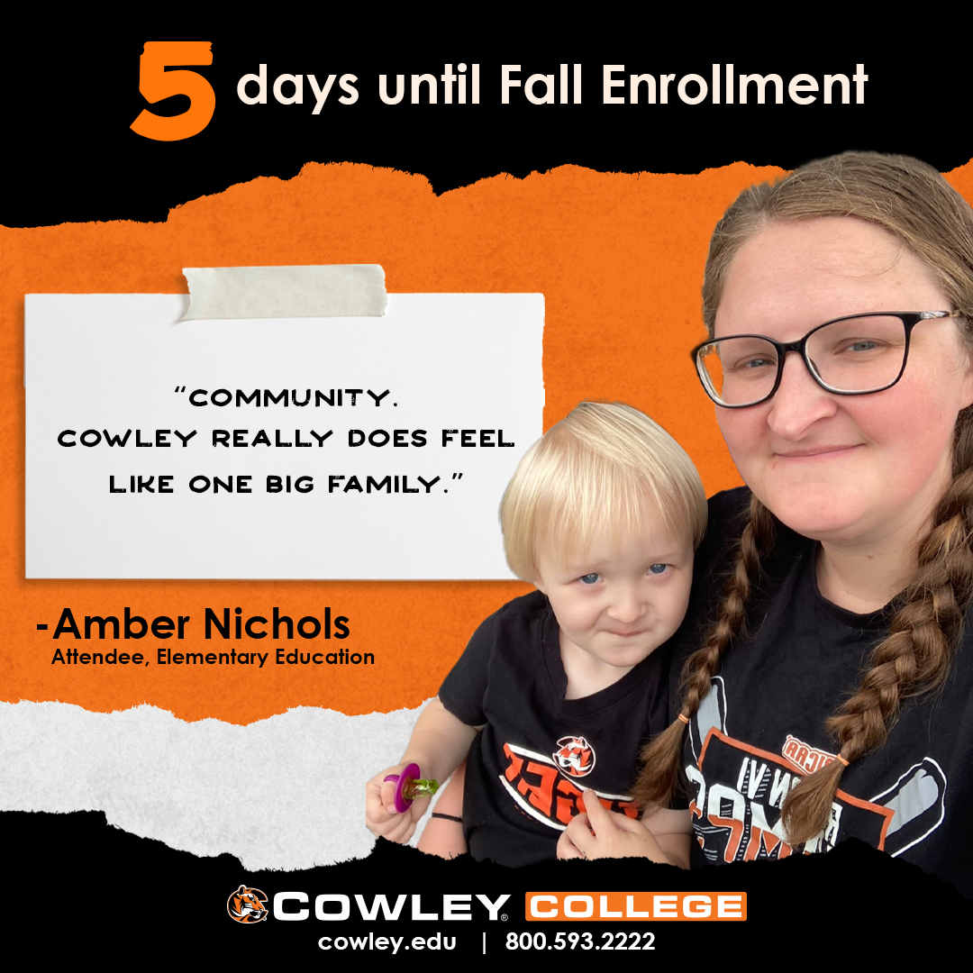 On Monday, April 1st, a new era of Tigers will begin their educational journey and become a part of the Cowley Community. If you are still considering, applying is easy and enrollment is something that we will help you with! Apply today: cowley.edu/apply