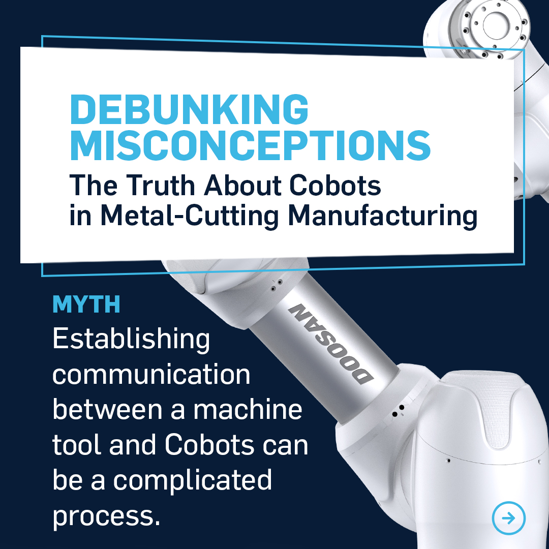 EllisonTech's tweet image. Myth vs. Fact: Unveiling the truth about cobots. Swipe to learn more! 
#EllisonTech #MakeMore #DoosanRobotics #Automation 

Want to add a Cobot to your process? bit.ly/45PTq5i