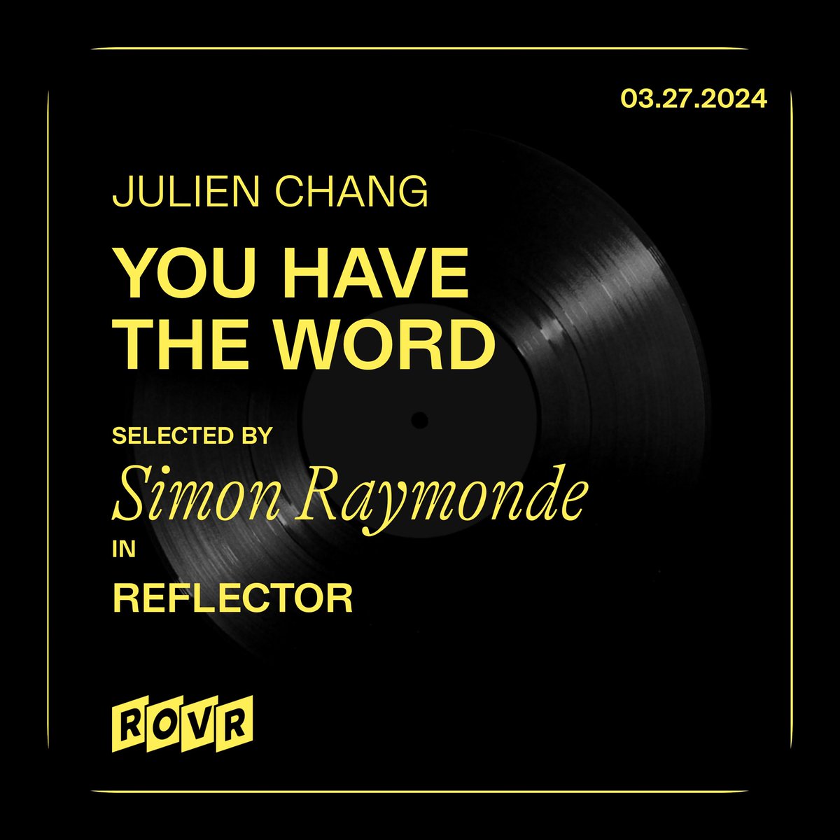 Love this tune by @JulienChangBAL You Have The Word 45 mins left on tonight’s show 🔥