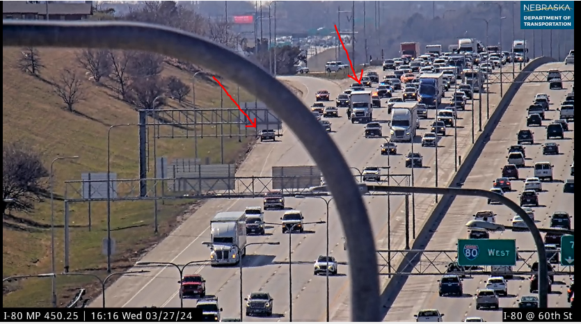 #Omaha Crash I-80 EB @ 72nd St.

Right Lane Blocked

Keep Left