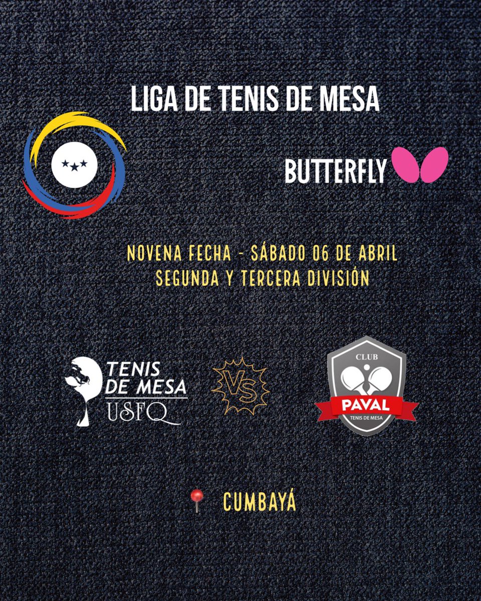 lntmecuador's tweet photo. La fecha número 9 se juega en tres ciudades : Cumbayá , Guayaquil y Chimbo en 4 categorías : Primera , Segunda , Tercera y Master 

La Liga de tenis de mesa cuenta con el auspicio de @Bowmar_Sports y @tenisdemesaec https://t.co/Pq4rNMBKKW