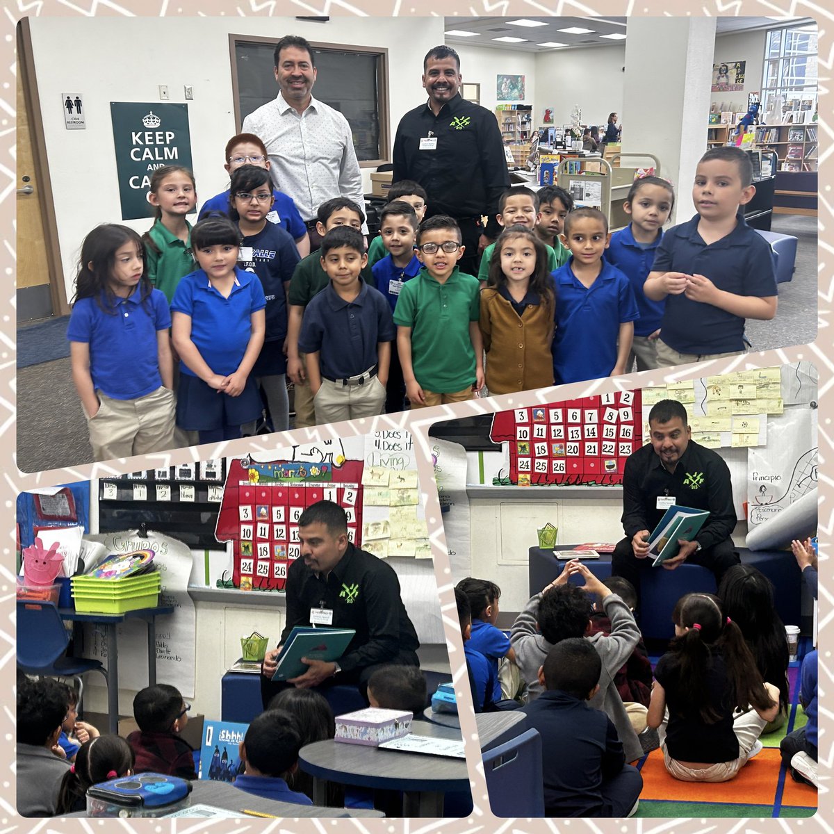 Our @DelValleES_YISD Principal for the Day was Mr. Jonathan Figueroa, owner of Culebra Electric, thank you for visiting our school and read to our student! #THEDISTRICT #WeDeliverExcellence @maritza08OFOD @NAstorga_APMME @oceans80 @tippih833