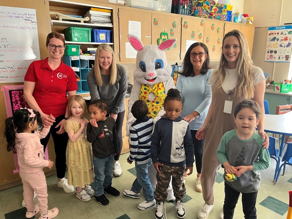 Look who visited before Spring Break! The Easter Bunny stopped in at one of our Early Intervention classrooms! The students had a blast getting to talk to them before the long weekend! #helpingchildrenlearn #easterbunny #specialeducation #EarlyIntervention #springbreak