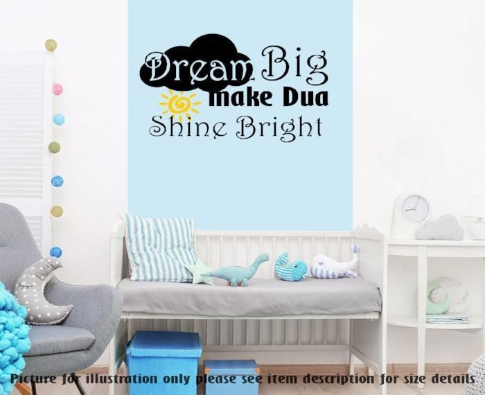 JRDecal's tweet photo. "Dream Big Make Dua"- Dua Quote Islamic Wall Art 
https://t.co/P06MW10dvG 
#dua #forchildren #Islamicwallart #Islamicwalldecal #wallart #walldecal #wallstickers #walldecor #muslim #nurseryroom #kidsroom #decor #jrdecal #Eid2024 #Ramadan #ramadan2024 #eidmubarak #boyname https://t.co/nFyob4K3NL