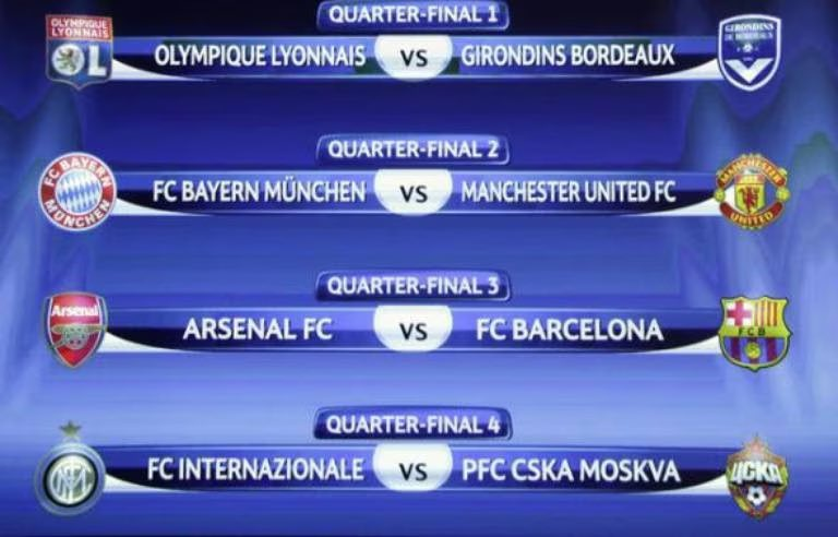 _BeFootball's tweet photo. Ces quarts de finale de Ligue des Champions, il y a quelques années 👀 https://t.co/ln0QmYklIQ