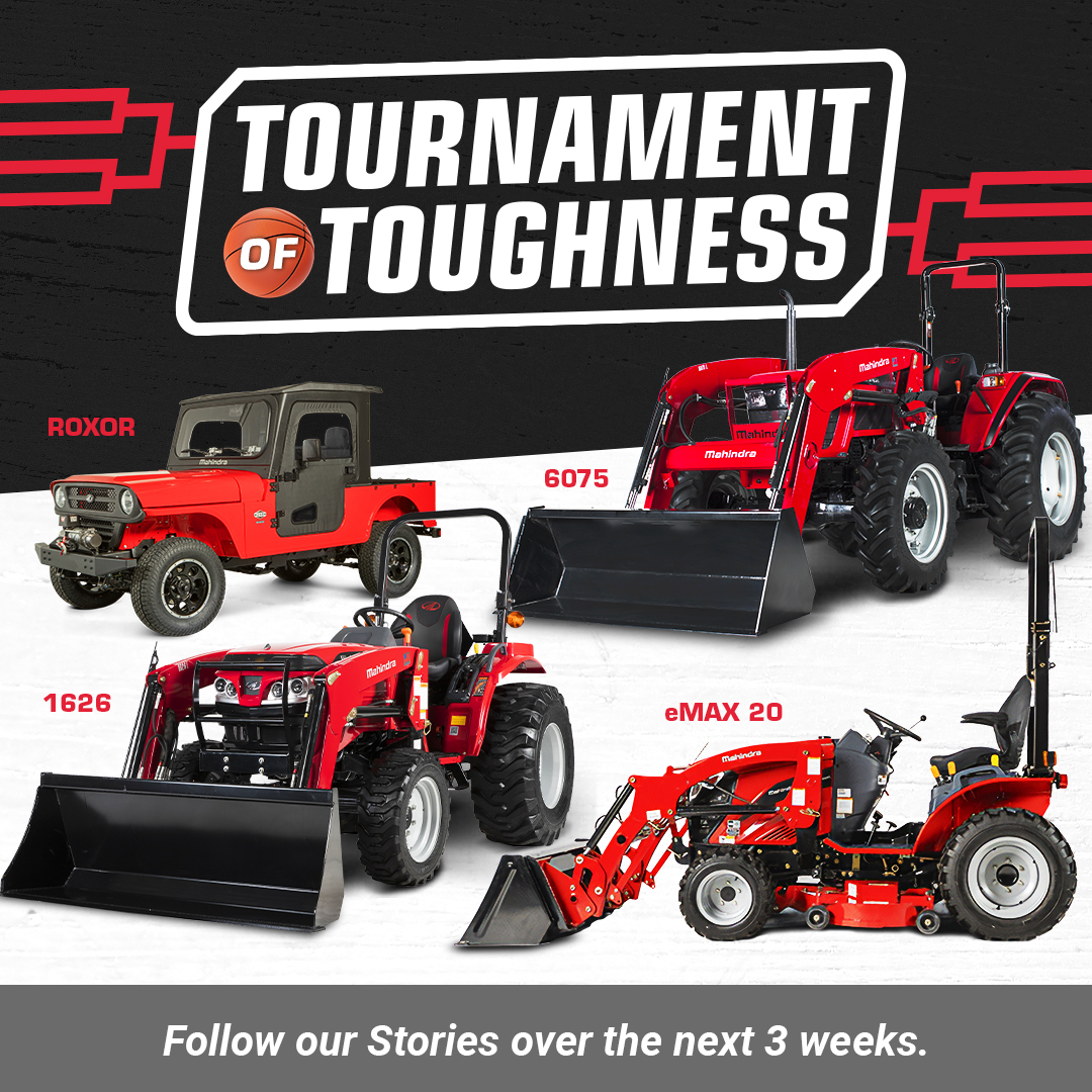 This March, we want your help to figure out which of our tough tractors earns the right to be called our followers’ favorite. Is it a powerful 5100 series? A versatile eMax? Go to our Instagram to help us crown a champion. #MahindraTractors #MahindraTough