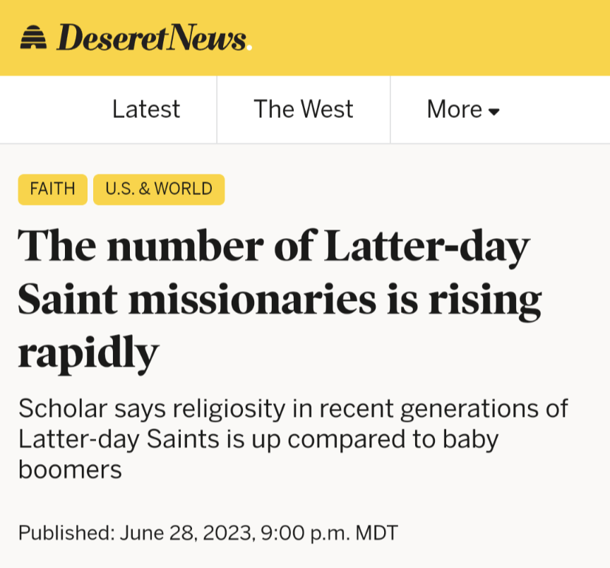 RationalPrepper's tweet photo. Remember when the angry #exmos said the number of missionaries would plummet? They even made charts to prove it.

Turns out they were wrong.

When you make up projections based on hopes and dreams, it turns out that you're almost never right. https://t.co/pQy5ljmFx3