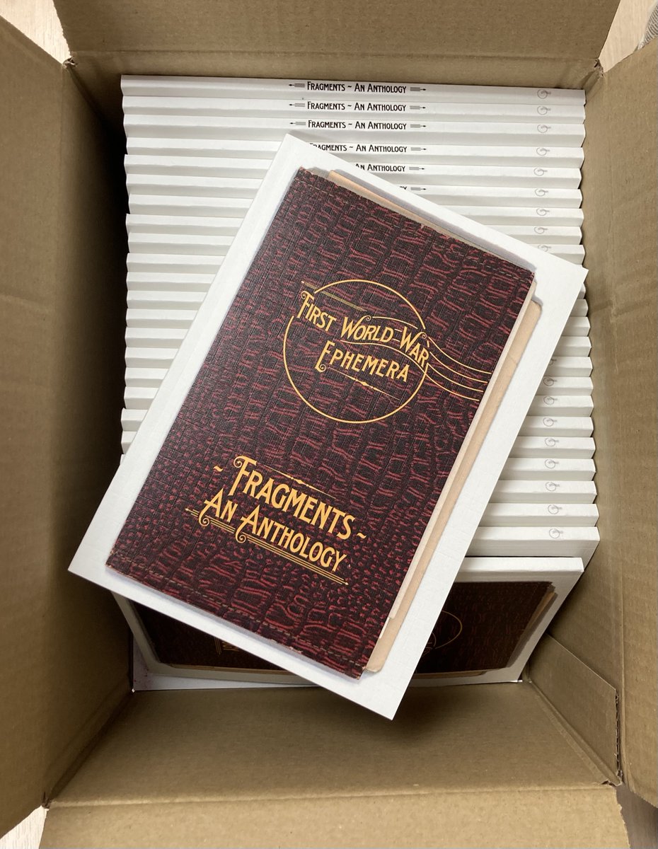 It's alive! Today we took delivery of hard copies of our #WarEphemera creative anthology, with 12 amazing pieces by participants in our public workshops, illustrations by @FTIlustrator &amp; design by Roger Newbrook. To be launched officially on 8 April, both digitally and IRL...