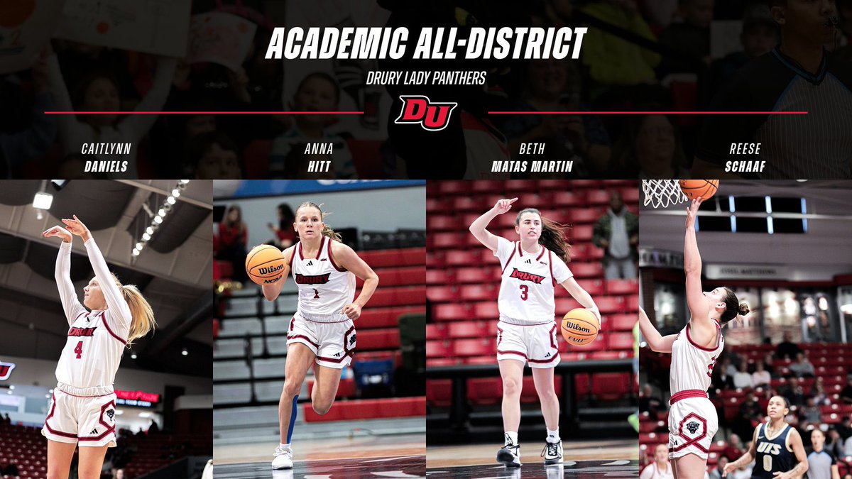 4️⃣ Lady Panthers received Academic All-District Honors today! Congrats Caitlynn, Anna, Beth, and Reese! 📕🐾 

#BeGreat | #allweDUiswin | #Smarties