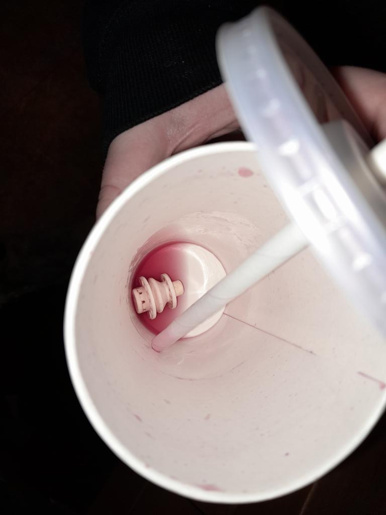 Eeuugh <a href="/McDonaldsUK/">McDonald's UK</a> ! Look what was on the bottom of my poor daughter's Oasis from Inveralmond, Perth branch.