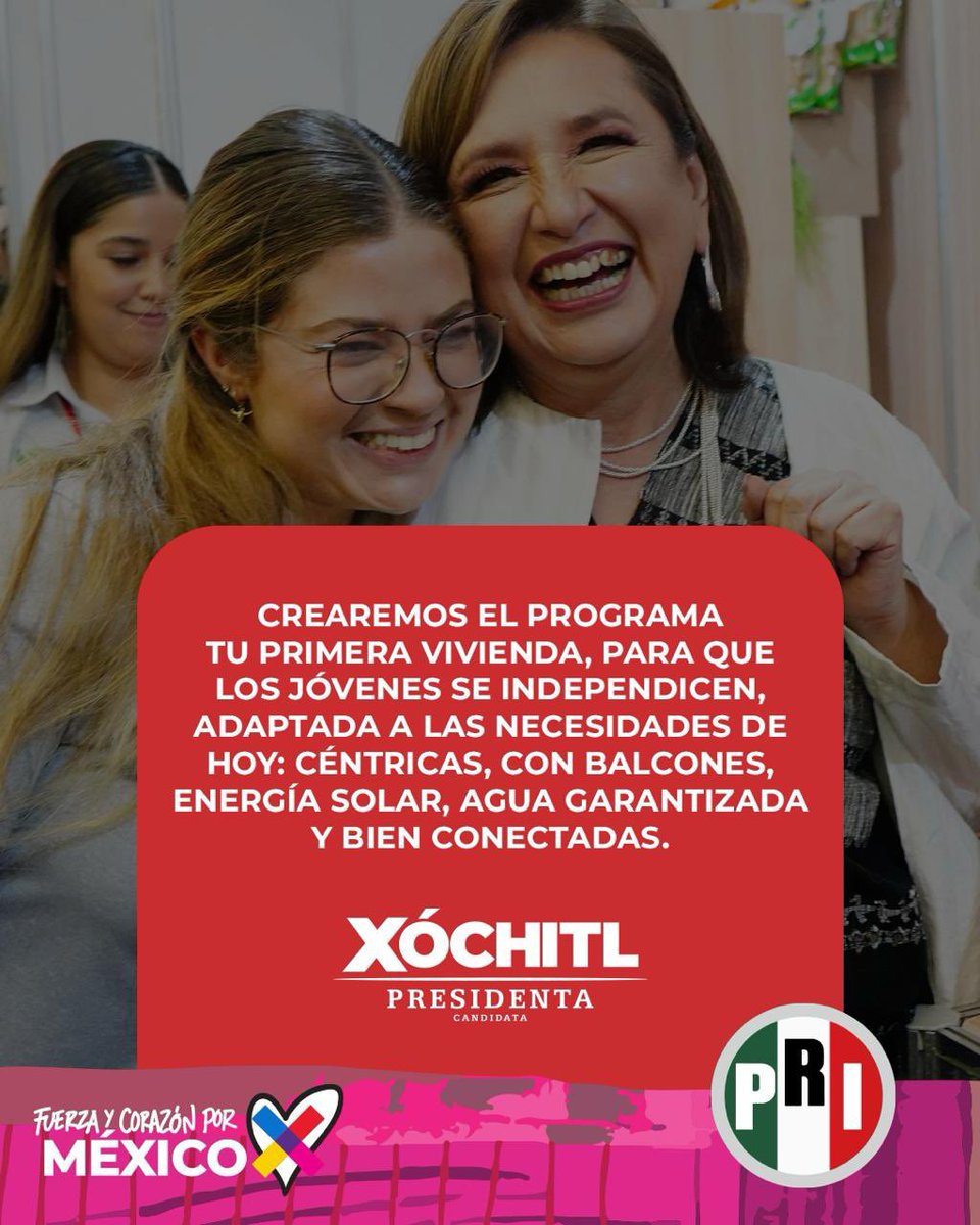 ComitPRITecamac's tweet photo. #XóchitlPropone que los programas sociales se fortalezcan, para ayudar a más personas a cumplir sus sueños. ¡Que no te engañen! Los programas sociales los creó el @PRI_Nacional y los fortalecerá nuestra próxima Presidenta @XochitlGalvez https://t.co/cYiPW7v28L