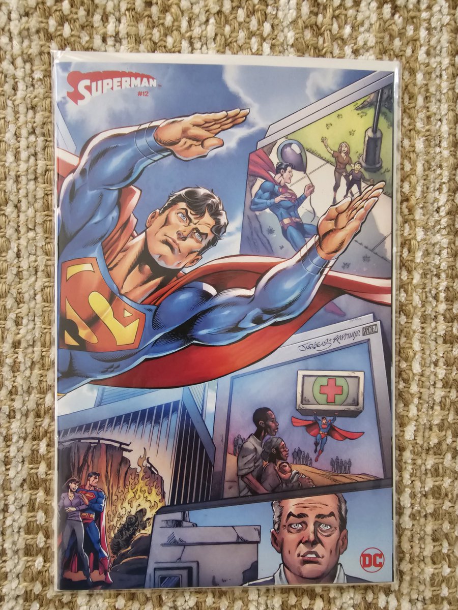 Portada variante Wraparound(pordata de ambos lado) de #Superman #12 por #DanJurgens &##NormRapmund #DCcomics #MiColeccióndeComic