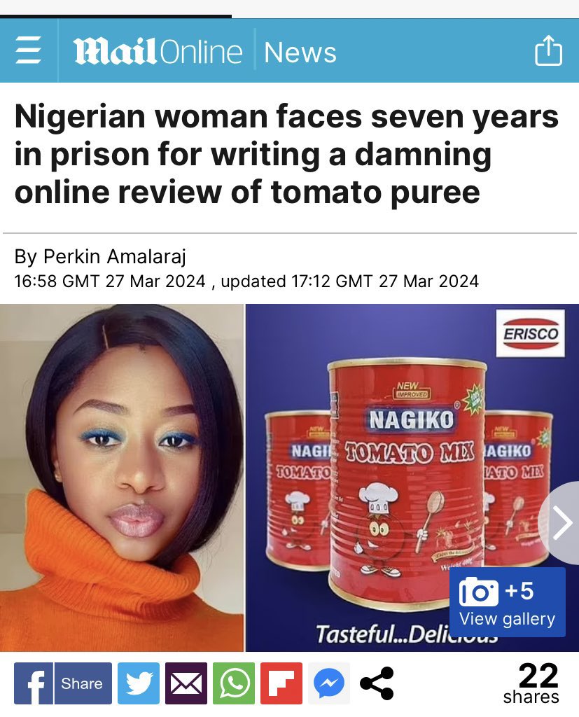 First it was CNN, now it’s Daily Mail!

Expect more global news companies to publish this news soon!

Shame on Eric Umeofia <a href="/EriscoOfficial/">Erisco Foods Limited</a>