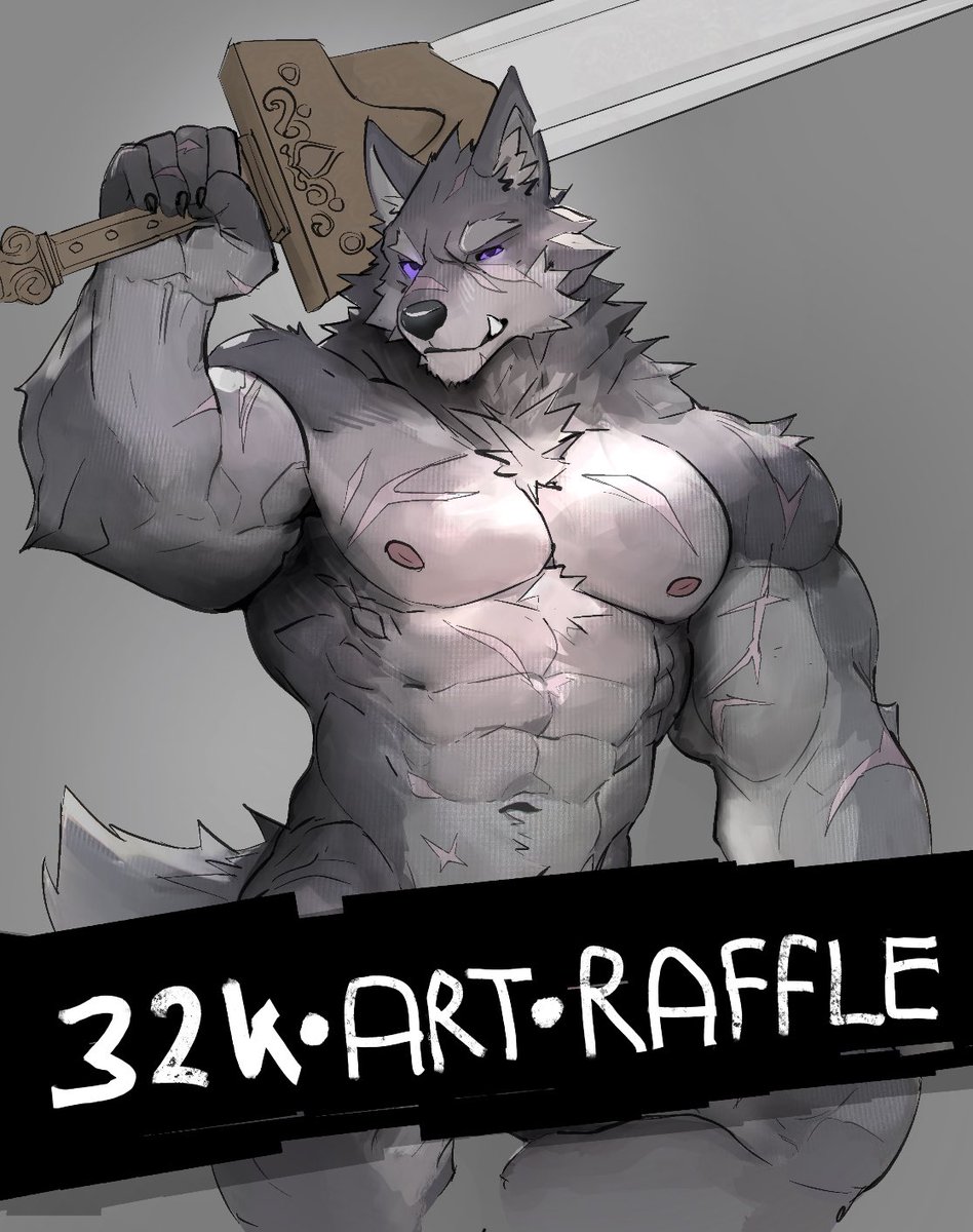 What is this? It’s the 32k art raffle! To enter, retweet, like and follow! Winner will receive a full color picture of their character. It can be nsfw, but I won’t draw stuff that makes me uncomfortable (porn, fetish, animal genitalia). Good luck!!!