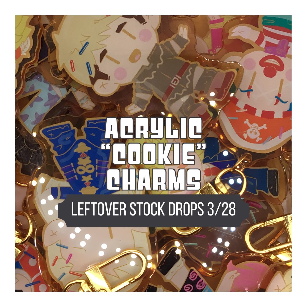 cookiestraw's tweet photo. Big Day at the Cookiestraw Bakery!

We photographed all the leftover stock for the cookie charms and they'll be available for purchase tomorrow morning! https://t.co/30lRx24Lf2
