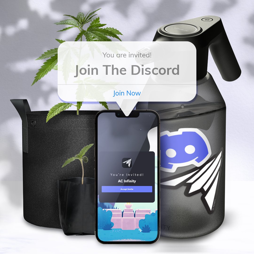 Join AC Infinity's official Discord! Join our community of like-minded growers and fans of all things AC Infinity. We'll be hosting many exclusive giveaways, offering a place for discussion on growing, and hosting AMAs with content creators and home growers just like you.