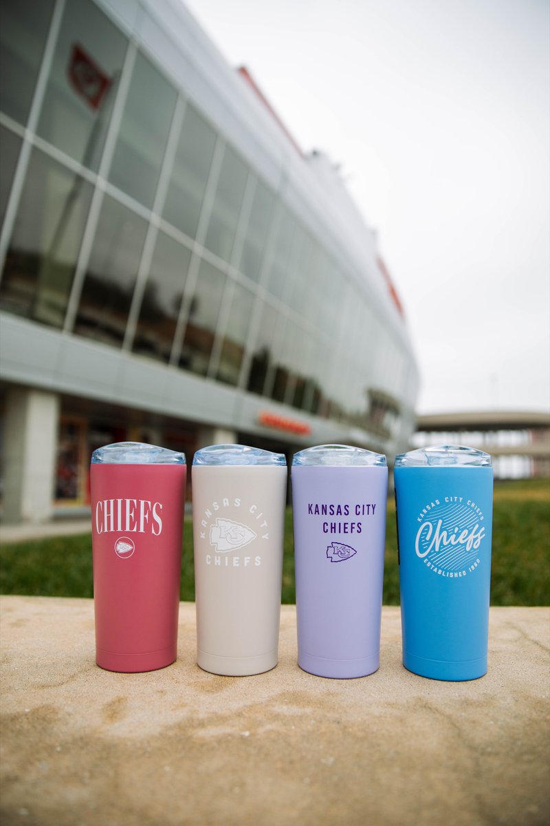 Keep your drinks at just the right temp in a @Chiefs tumbler! Available in a variety of colors and designs, and a must-have when tailgating is back in full swing this fall. Stop by during Pro Shop hours or call 816-920-8223 to place an order for shipping or pickup!
