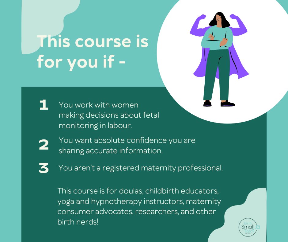 Is this the course you have been looking for? Fetal Monitoring for Birth Workers - enrolments are open! birthsmalltalk.mykajabi.com/fmbw-sales-page #Doula #BirthEd #Online #EFM #CTG #FetalMonitoring #ConfidentConversations