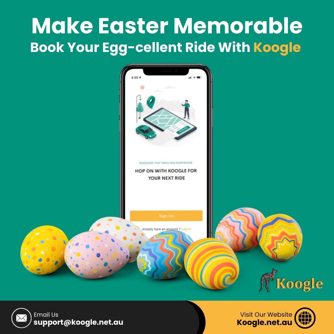 Let’s roll into Easter with vibrant rides and vibrant vibes! 🎨🐣

Koogle’s here to whisk you away to a world of colour and celebration. Why wait when a ride full of Easter joy is just a tap away?

#VibrantEaster #KoogleColors #HopIntoSpring

🌐 Koogle.net.au
📧 supp...