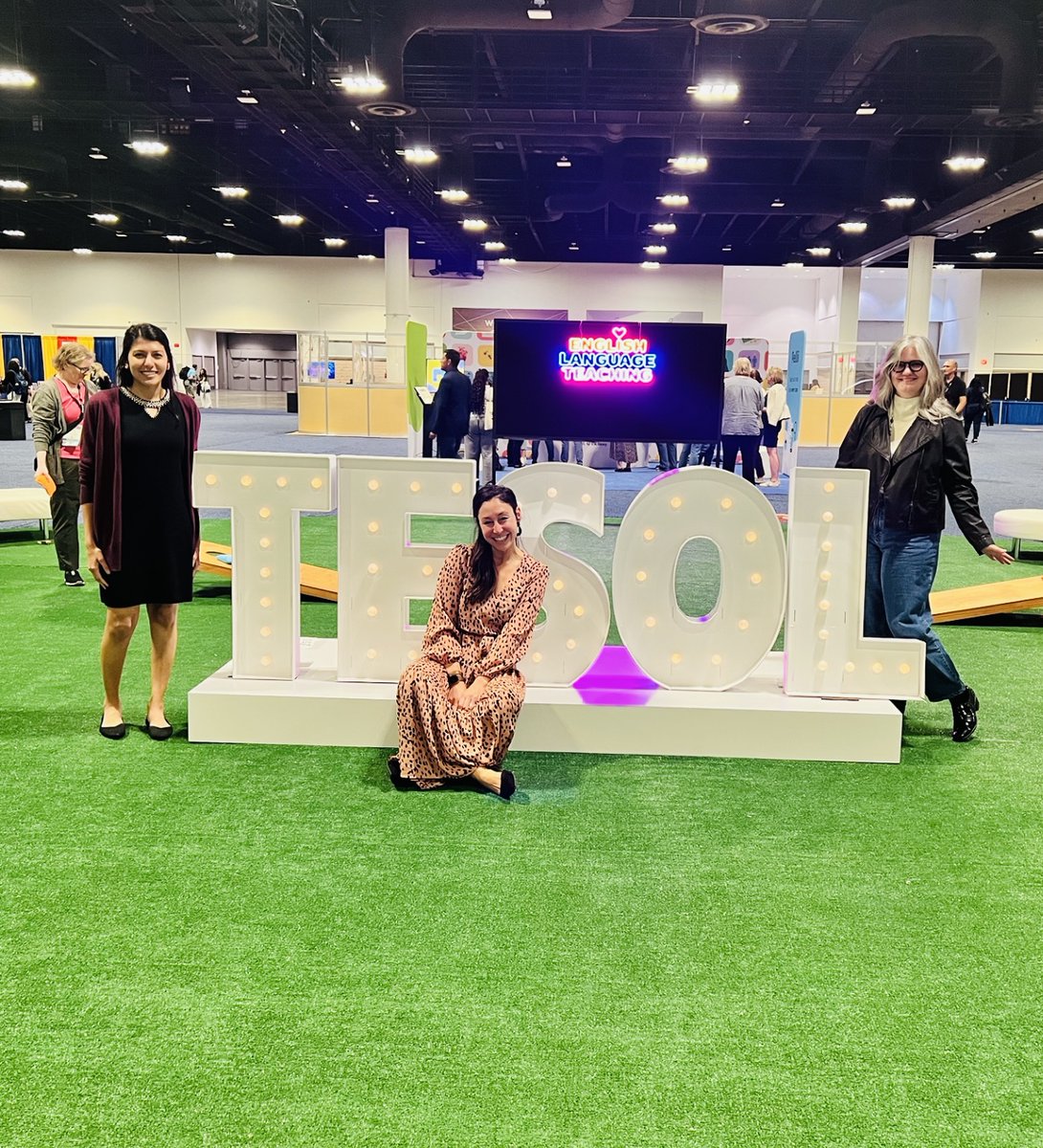 📸: #WIDA Professional Learning Specialists Hetal, Lauren and Terri learning alongside and connecting with the field at #TESOL2024 in Tampa, Florida last week!