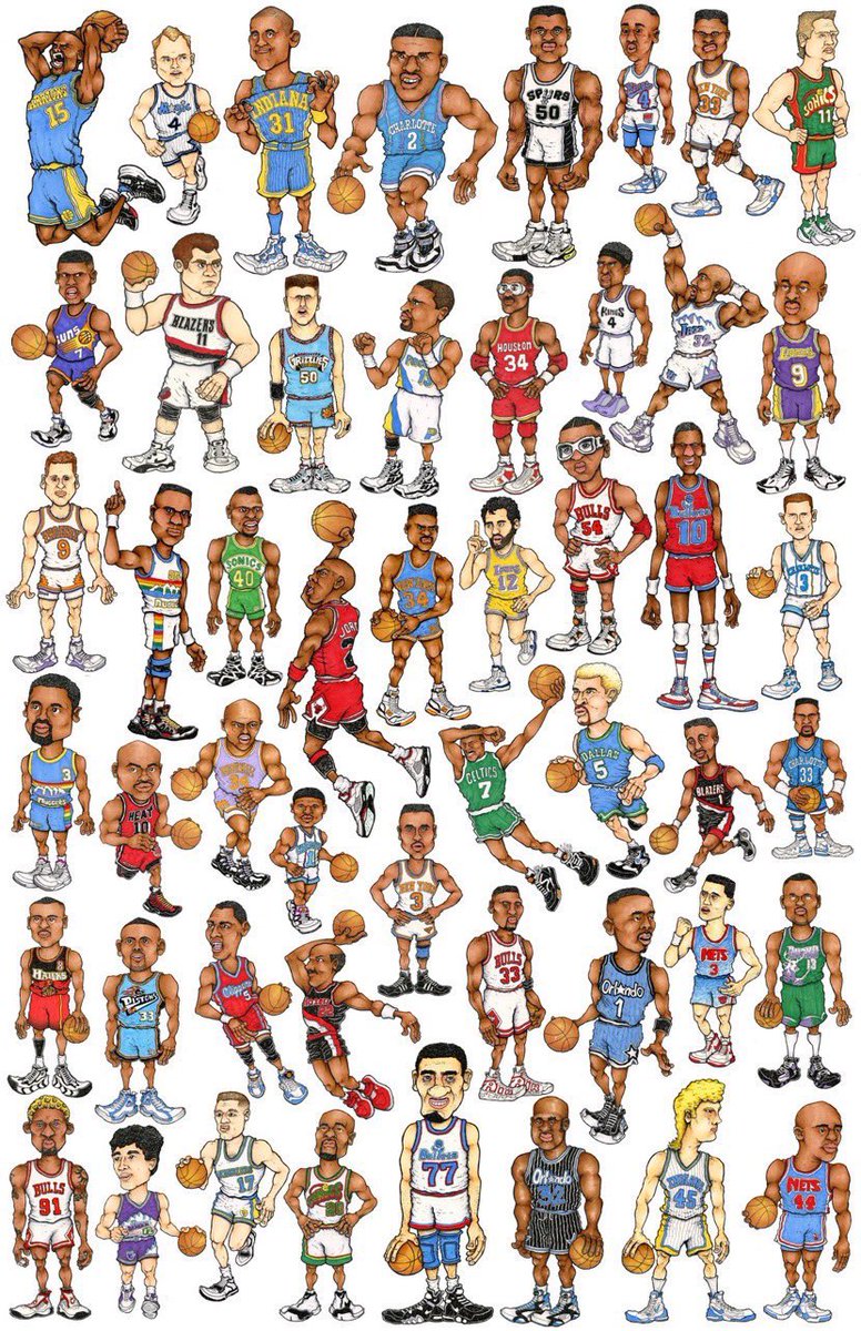 Im going to do a reboot of the 90s NBA series. Who needs to be added! Who do you think I left out? (other than Mitch Richmond I’ve already been told that very very many times.) 🏀