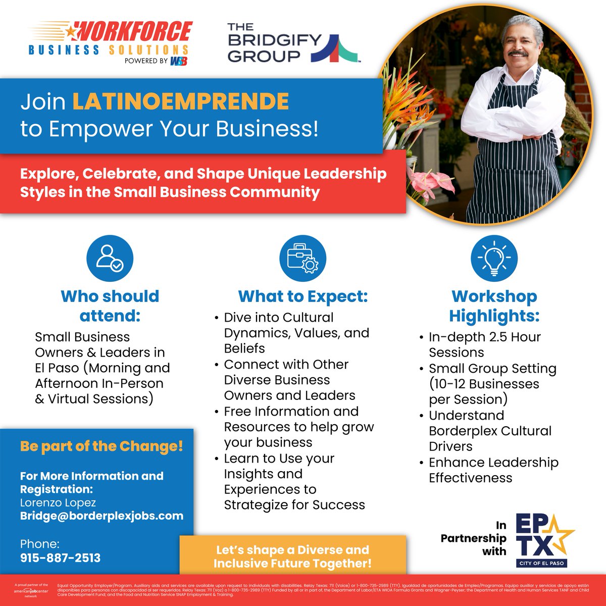 Join LatinoEmprende-celebrate and empower unique leadership styles in the small business community! Sign up and discover how to shape your business success: bit.ly/Latino_Emprende #elpasotx #LatinoEmprende #smallbusiness #pequenasempresas #liderazgo #leadership #latinobusiness