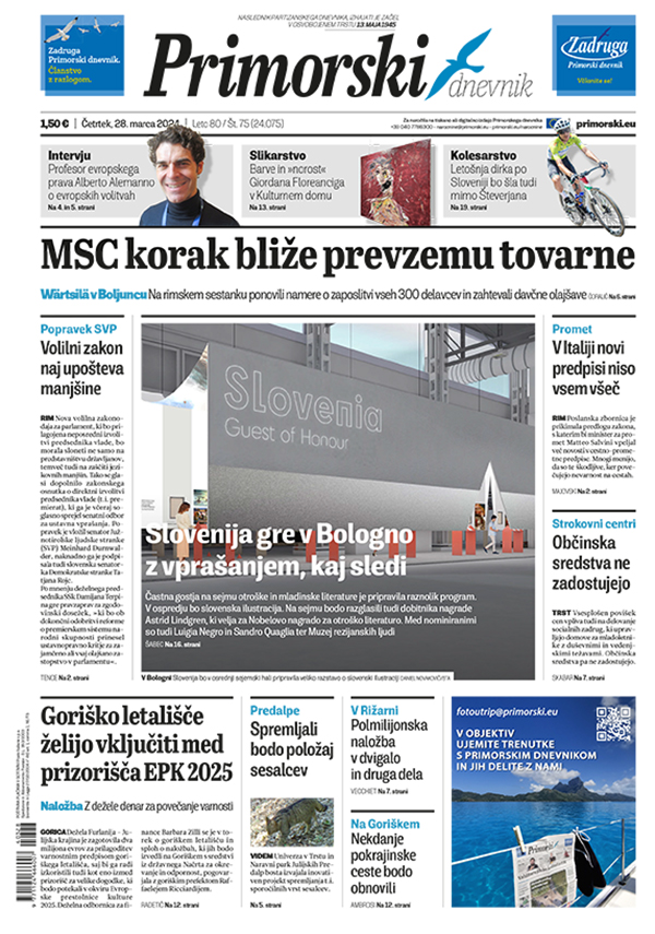 primorskiD's tweet photo. Današnja prva stran, online na https://t.co/abOlsmagz3 https://t.co/MnmGV35Caz