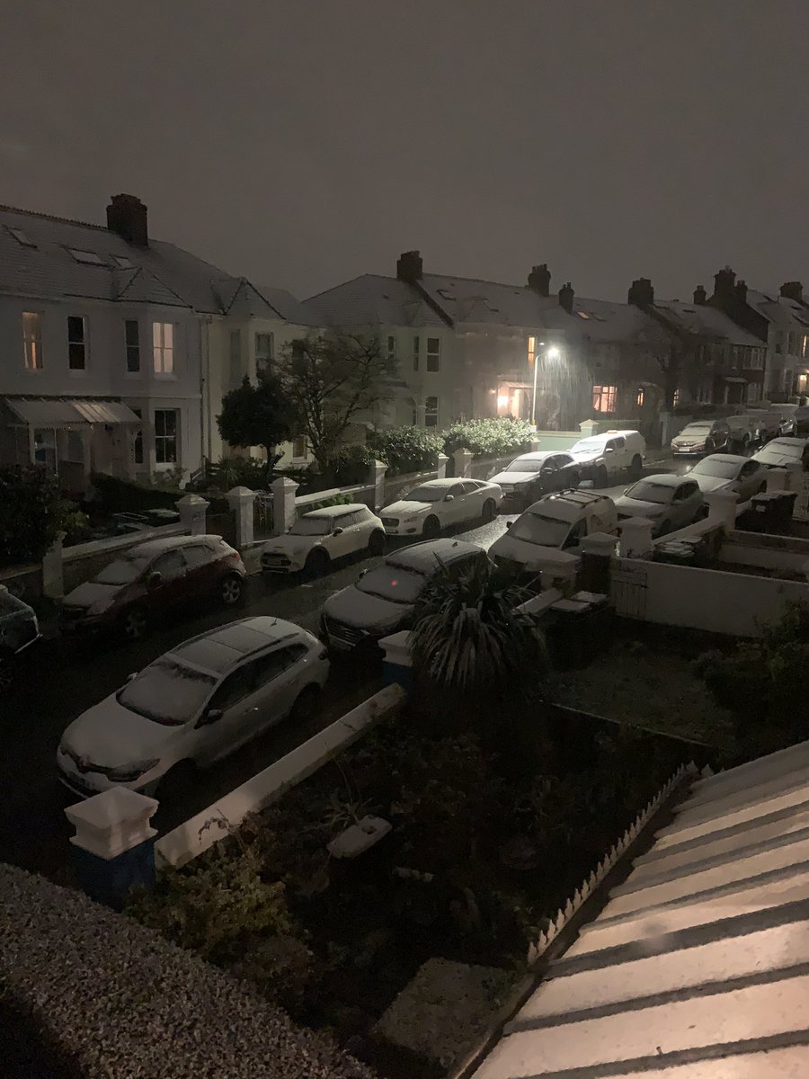 Snowing in Plymouth ❄️❄️❄️