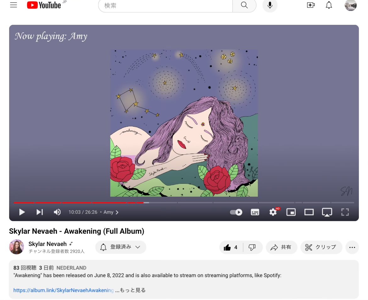 Hello my friends 🌱 Do you know this album？ 20 years old @SkylarNevaeh01 took herself seriously✨🎶 Enjoy the pure and melancholy dream world. 👌Also there are great videos of each song on her channel! At last, I continue to produce music. In small terms. So don't worry! 😉