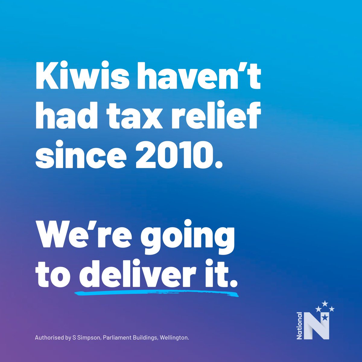 We will deliver urgently-needed tax relief to New Zealanders in Budget 2024.